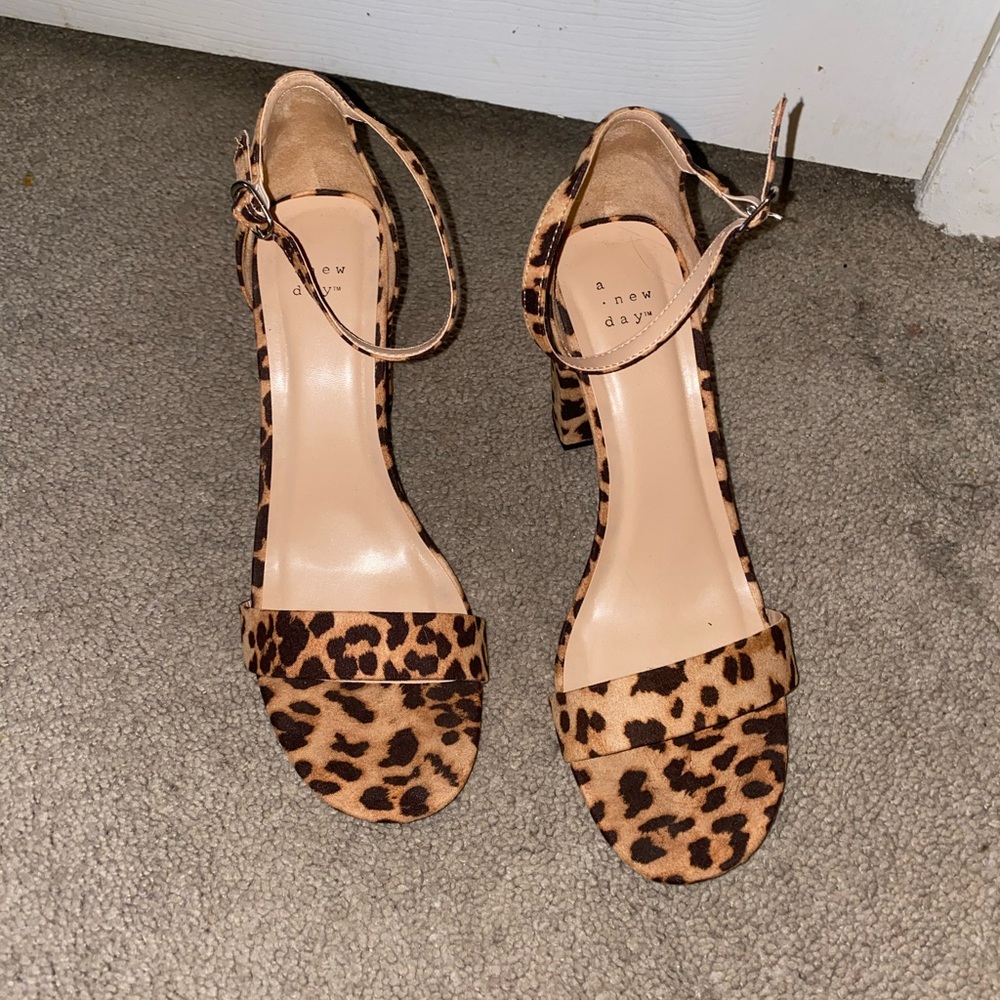 A New Day Leopard Block Heels